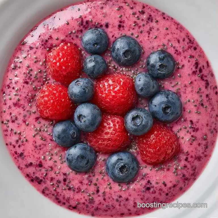 Thick magenta blend in a sleek glass on marble, garnished with sliced strawberries and a polished gold straw.