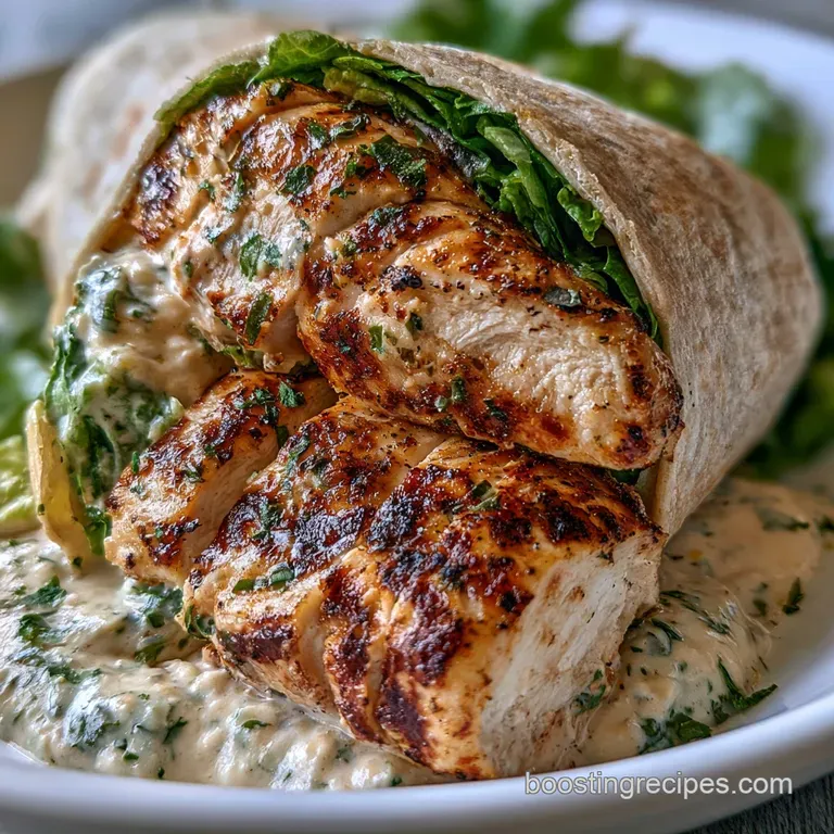 Chicken Caesar Wrap: Crispy and Fresh