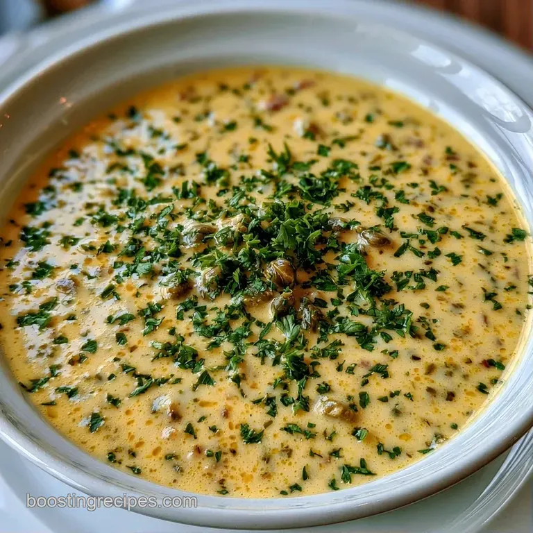 A small glass ramekin of creamy yellow sauce placed beside golden-brown fried seafood on a dark slate platter.