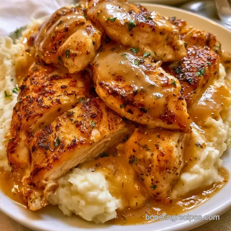 Creamy Chicken Mashed Potatoes and Gravy