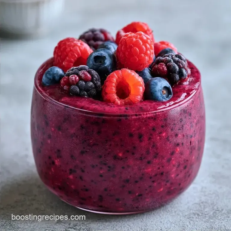 Frozen Berry Breakfast Smoothie in 5 Minutes