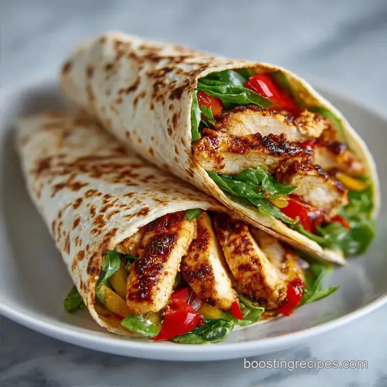 Grilled Chicken Breast Wrap: Smoky and Charred