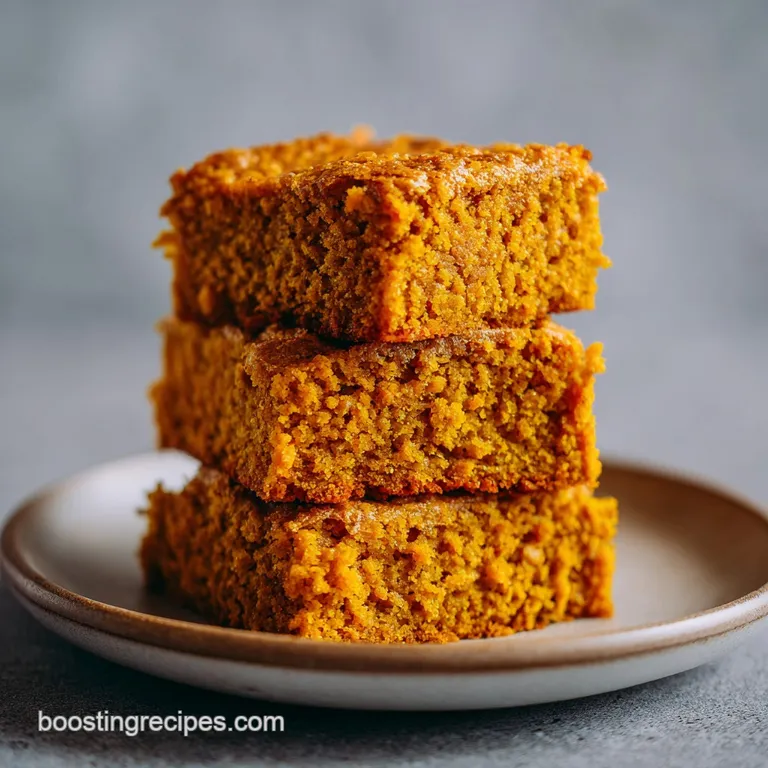 Healthy Pumpkin Bars: Spongy and Spiced
