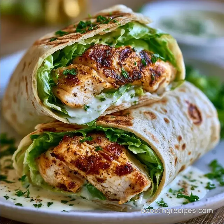 Chicken Caesar Wrap: Fresh and Crisp