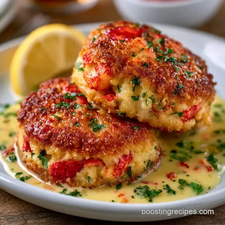 Homemade Lobster Meat Cakes with Panko