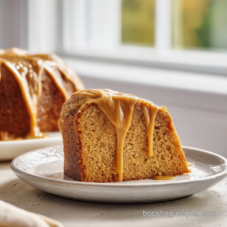 Elegant slice of cream-colored cake with a swirl of rich frosting and crushed nuts on a minimalist ceramic plate.