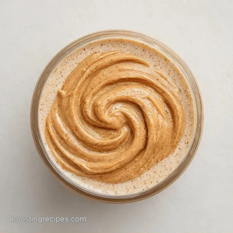 Velvety beige beverage in a fluted glass garnished with cinnamon and banana, set against a soft morning light.