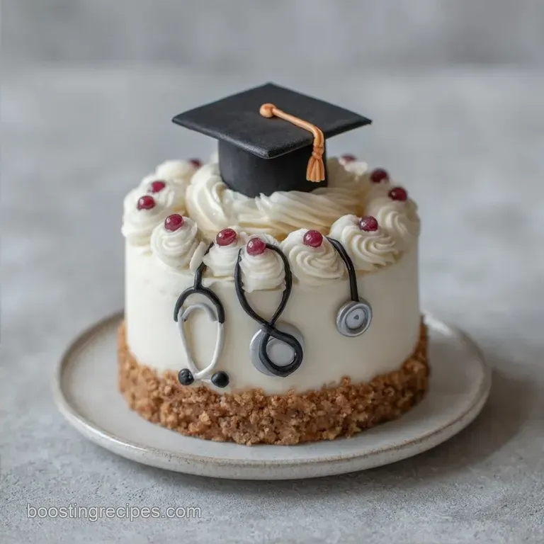 Simple Female Nurse Grad Cake: Velvety Mascarpone