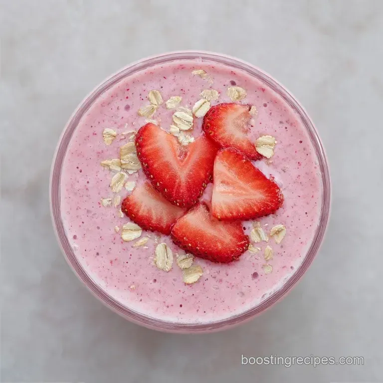 Strawberry Oatmeal Breakfast Smoothie: Velvety and Filling