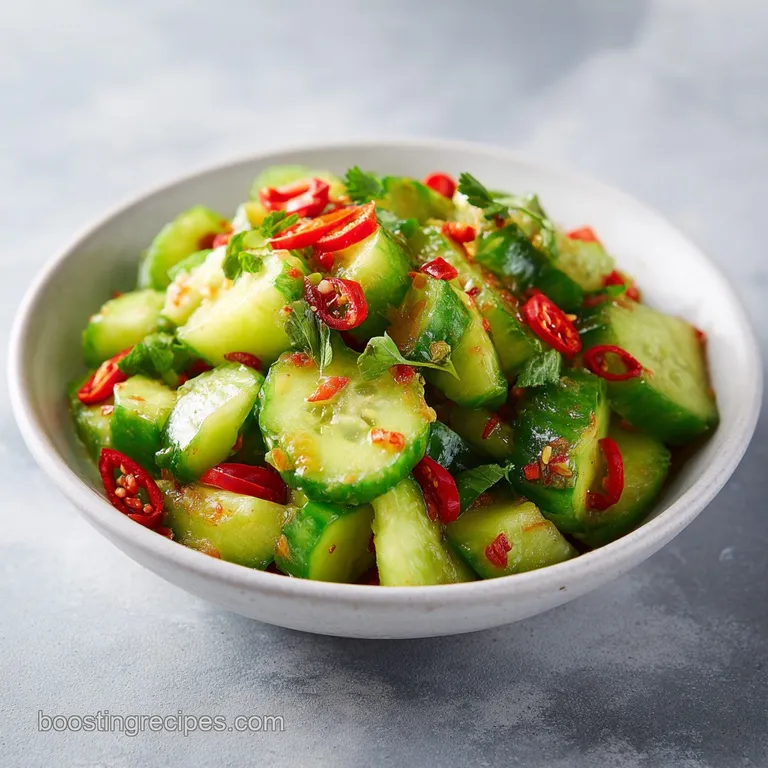 Sweet and Spicy Cucumber Salad: Shatter Crisp and Zesty