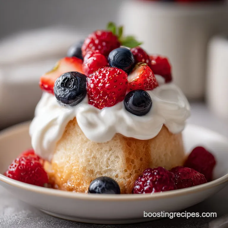 A moist sponge cake slice on a ceramic plate, topped with a swirl of whipped cream and a dusting of cinnamon.