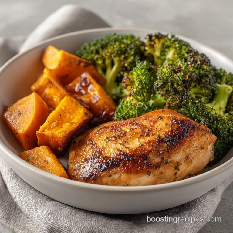 Sheet Pan Chicken Broccoli and Sweet Potatoes